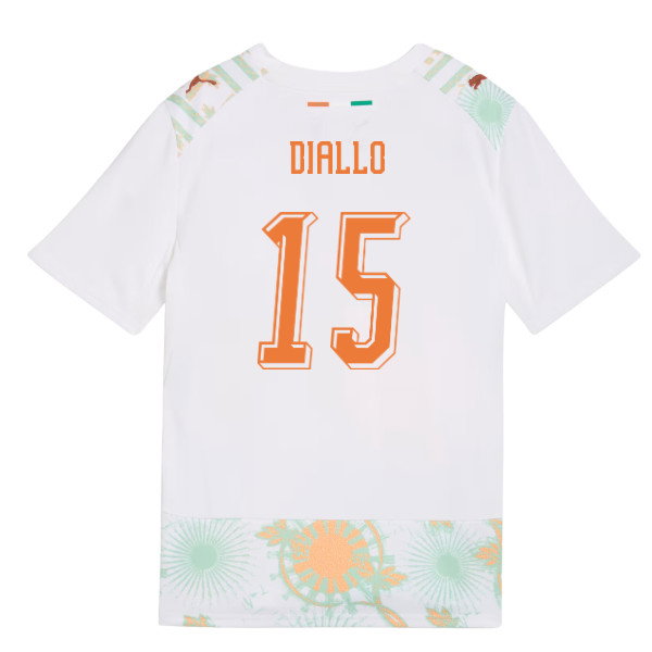 2026-2027 Ivory Coast Away Shirt (Kids) (Diallo 15)-SoccerKits Hub | Buy Soccer Jerseys Online